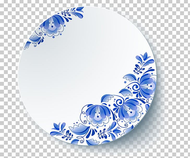 Gzhel Plate Blue And White Pottery Porcelain Ornament PNG, Clipart, Blue, Blue And White Porcelain, Blue And White Pottery, Ceramic, Chinese Ceramics Free PNG Download