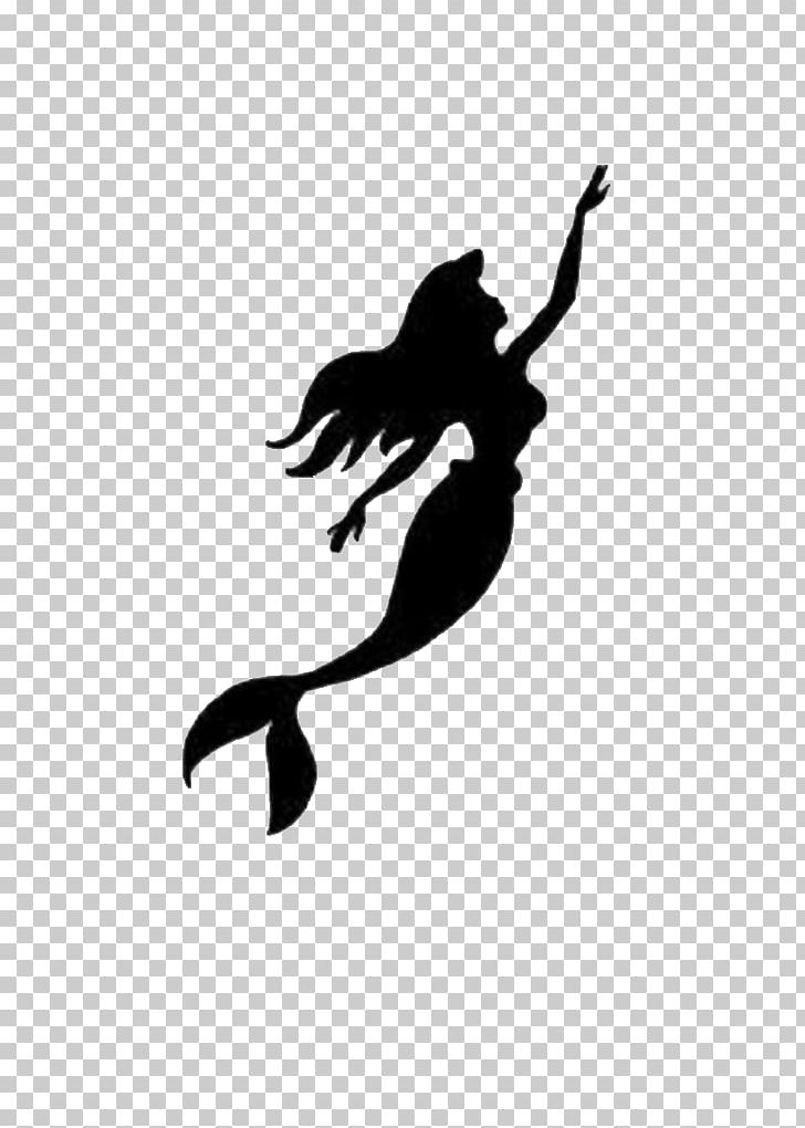 Ariel Silhouette The Prince Mermaid Painting PNG, Clipart, Animals, Ariel, Art, Black, Black And White Free PNG Download