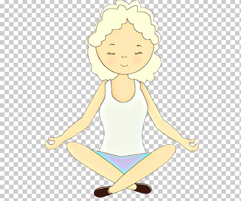 Cartoon Sitting Physical Fitness Balance Finger PNG, Clipart, Balance, Cartoon, Finger, Kneeling, Meditation Free PNG Download