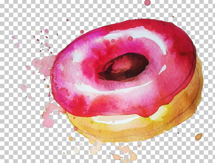 Doughnut Dessert Watercolor Painting PNG, Clipart, Adobe Illustrator, Cake, Dessert, Donuts, Doughnut Free PNG Download