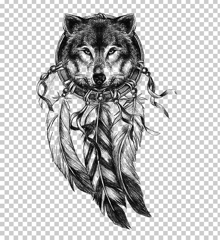 Wolf with dreamcatcher illustration Gray wolf Dreamcatcher Tattoo Drawing  Wolf Avatar transparent background PNG clipart  HiClipart