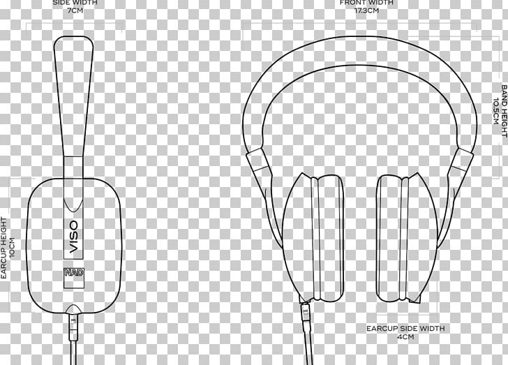 NAD VISO HP50 Over Ear Headphones /m/02csf Audio White PNG, Clipart, Audio, Audio Equipment, Black And White, Drawing, Ear Free PNG Download