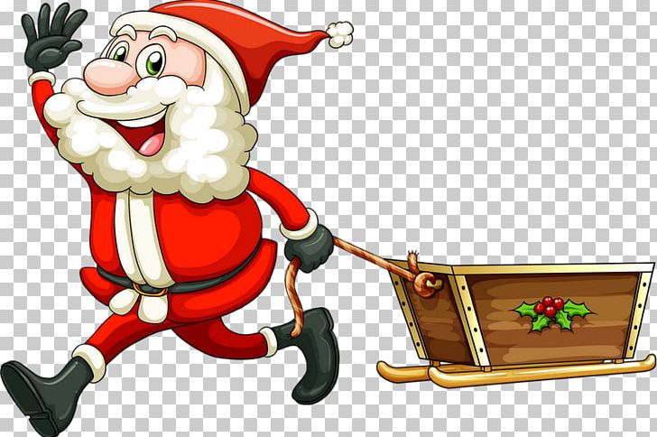 Santa Claus Sled PNG, Clipart, Art, Cartoon, Christmas, Christmas Decoration, Christmas Ornament Free PNG Download