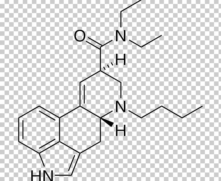 Lysergic Acid Diethylamide AL-LAD Chemical Compound 1P-LSD Chemical Structure PNG, Clipart, Aleksandra, Allad, Angle, Area, Black And White Free PNG Download