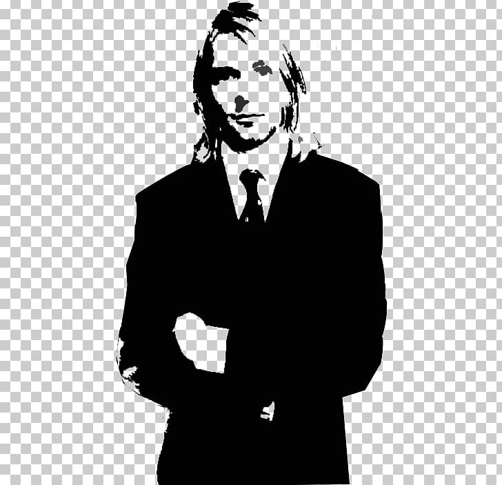 Kurt Cobain Black And White Stencil Pop Art PNG, Clipart, Advertising, Art, Black, Black And White, Gentleman Free PNG Download