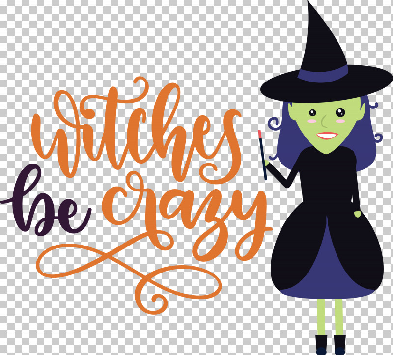 Happy Halloween Witches Be Crazy PNG, Clipart, Cartoon, Character, Happiness, Happy Halloween, Logo Free PNG Download