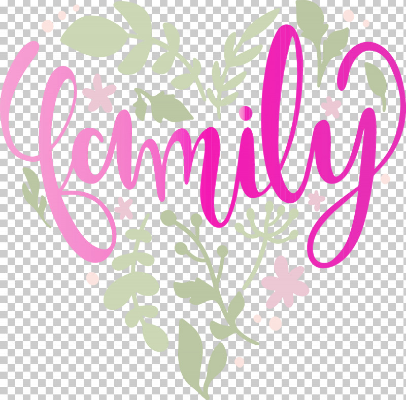 Text Font Pink Heart Plant PNG, Clipart, Family Day, Flower, Heart, Leaf, Logo Free PNG Download