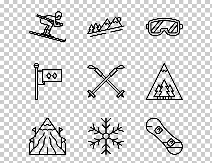 Winter Sport Skiing Computer Icons PNG, Clipart, Angle, Area, Art, Black, Black And White Free PNG Download