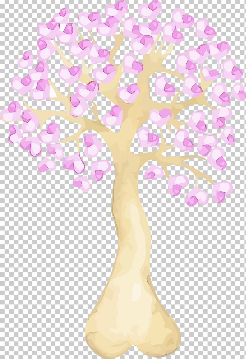 Pink Tree Woody Plant Plant Plant Stem PNG, Clipart, Abstract Tree, Cartoon Tree, Flower, Magenta, Paint Free PNG Download