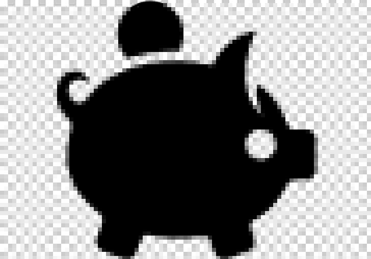 Piggy Bank Money Saving Finance PNG, Clipart, Bank, Black, Black And White, Carnivoran, Cat Free PNG Download