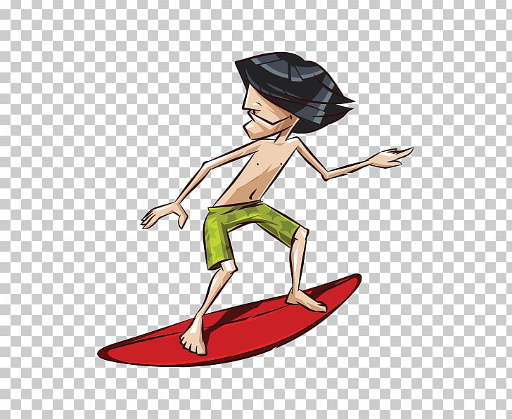 Cartoon Surfing PNG, Clipart, Art, Cartoon, Depiction, Fictional Character, Joint Free PNG Download