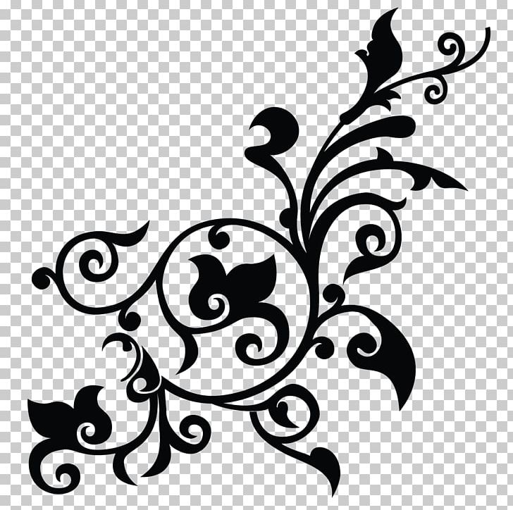 Flower Pattern PNG, Clipart, Artwork, Black, Black And White, Branch, Computer Icons Free PNG Download