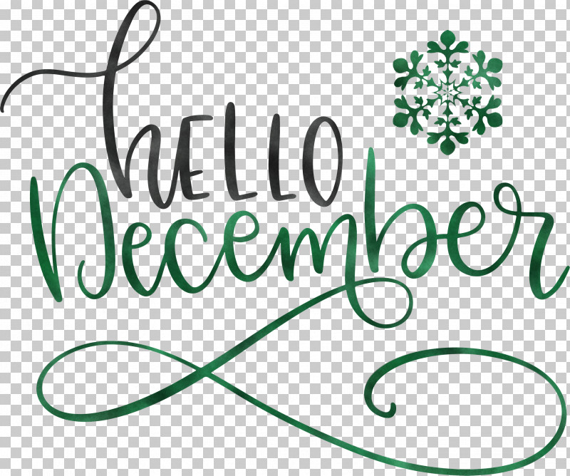 Hello December Winter PNG, Clipart, Calligraphy, Geometry, Green, Hello December, Line Free PNG Download
