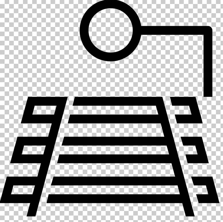 Train Stop Rail Transport Track Computer Icons PNG, Clipart, Area, Black, Black And White, Brand, Circle Free PNG Download
