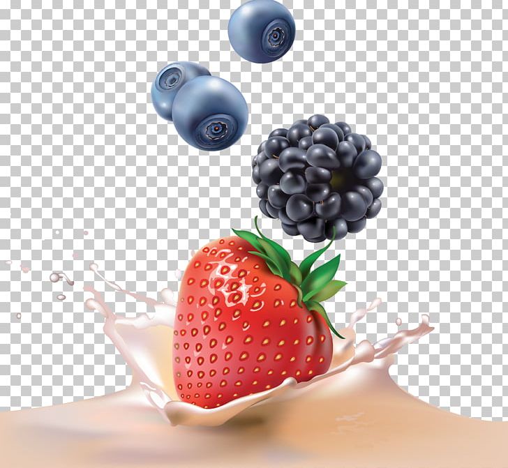 Strawberry Milk Blueberry PNG, Clipart, Amora, Berry, Blackberry, Blueberry, Cows Milk Free PNG Download