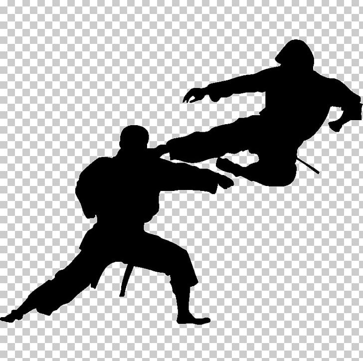 Silhouette Karate Martial Arts Sport PNG, Clipart, Angle, Animals, Black, Black And White, Joint Free PNG Download