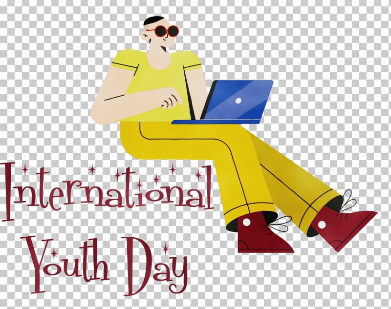 Logo Yellow Meter Shoe Sitting PNG, Clipart, Behavior, Human, International Youth Day, Logo, Meter Free PNG Download