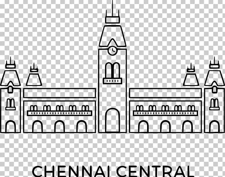 Chennai Central Railway Station Madras Miscellany Computer Icons PNG, Clipart, Angle, Area, Black And White, Brand, Chennai Free PNG Download