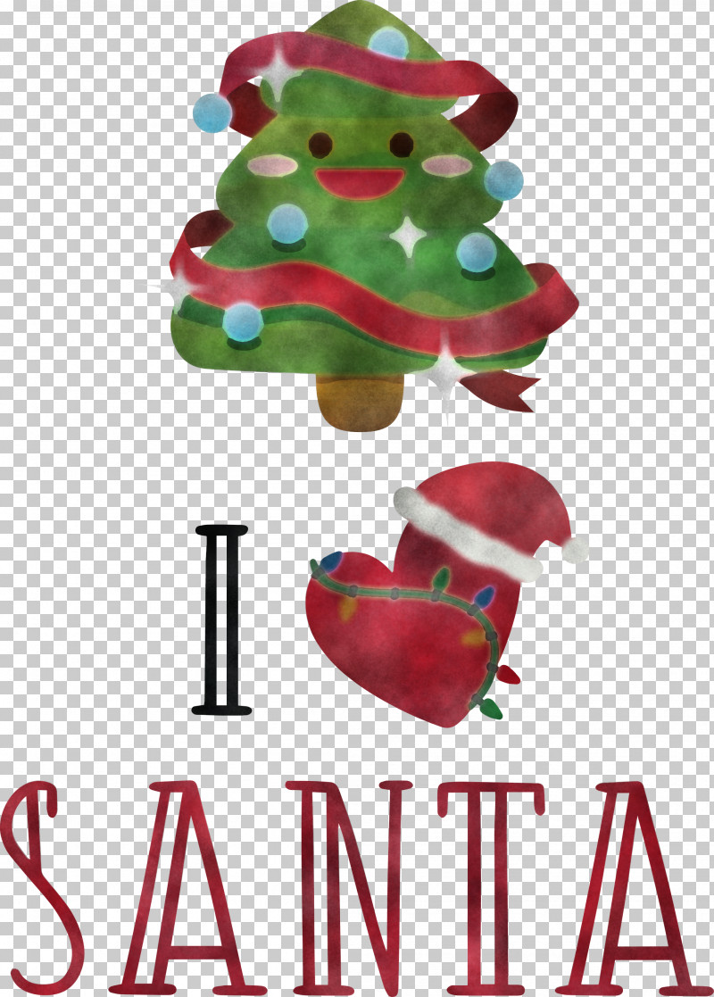 I Love Santa Santa Christmas PNG, Clipart, Black, Christmas, Christmas Day, Christmas Elf, Christmas Gift Free PNG Download