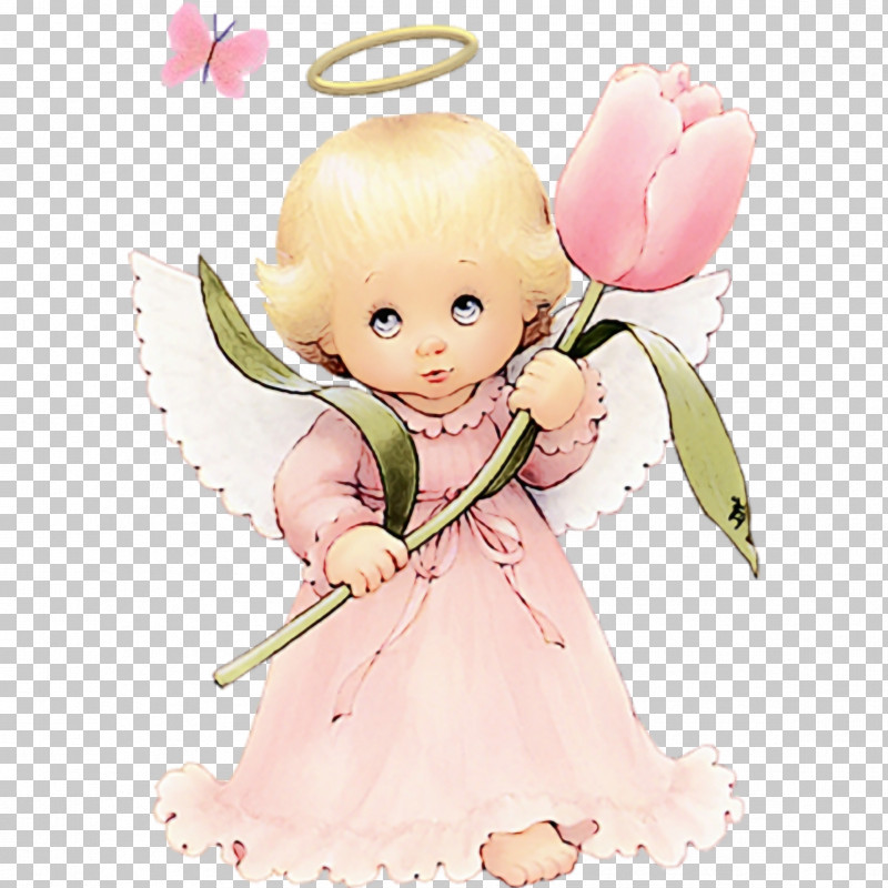 Angel Pink Cartoon Figurine Plant PNG, Clipart, Angel, Cartoon, Figurine, Flower, Paint Free PNG Download