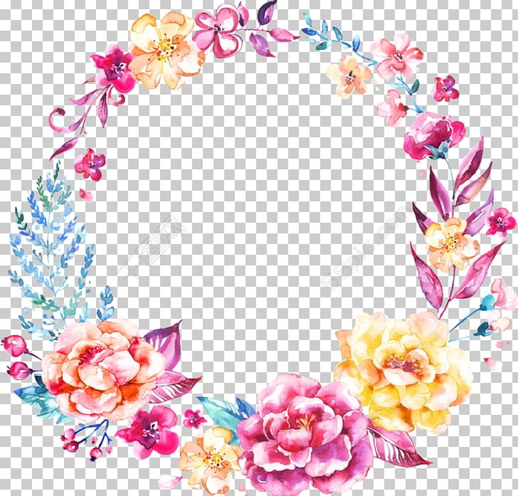 Watercolour Flowers Floral Design Wreath Watercolor Painting PNG, Clipart, Art, Blossom, Branch, Cut Flowers, Flora Free PNG Download