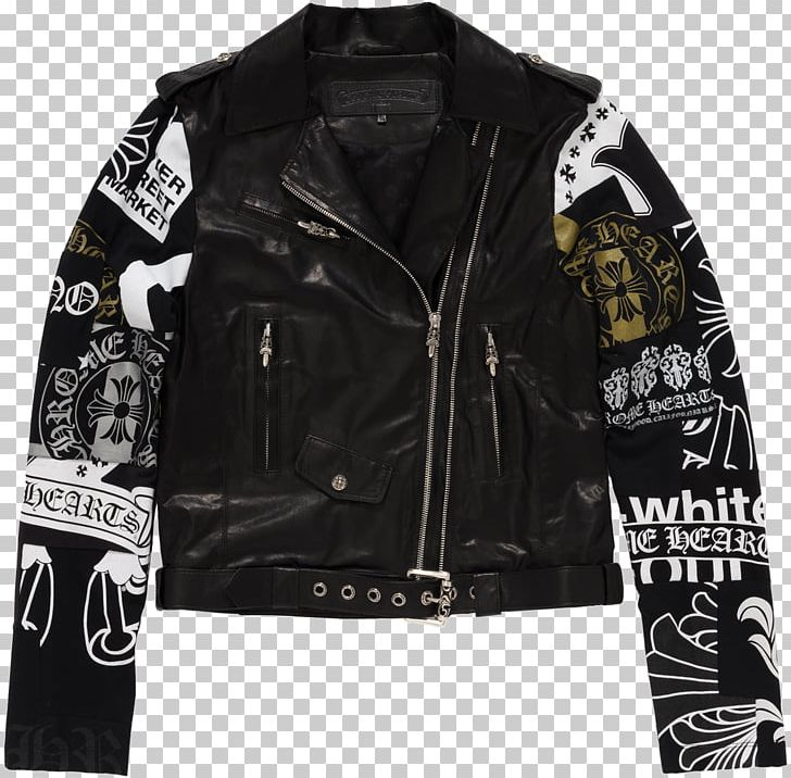 Leather Jacket Dover Street Market Ginza Chrome Hearts PNG, Clipart, Black, Brand, Chrome Hearts, Clothing, Coat Free PNG Download