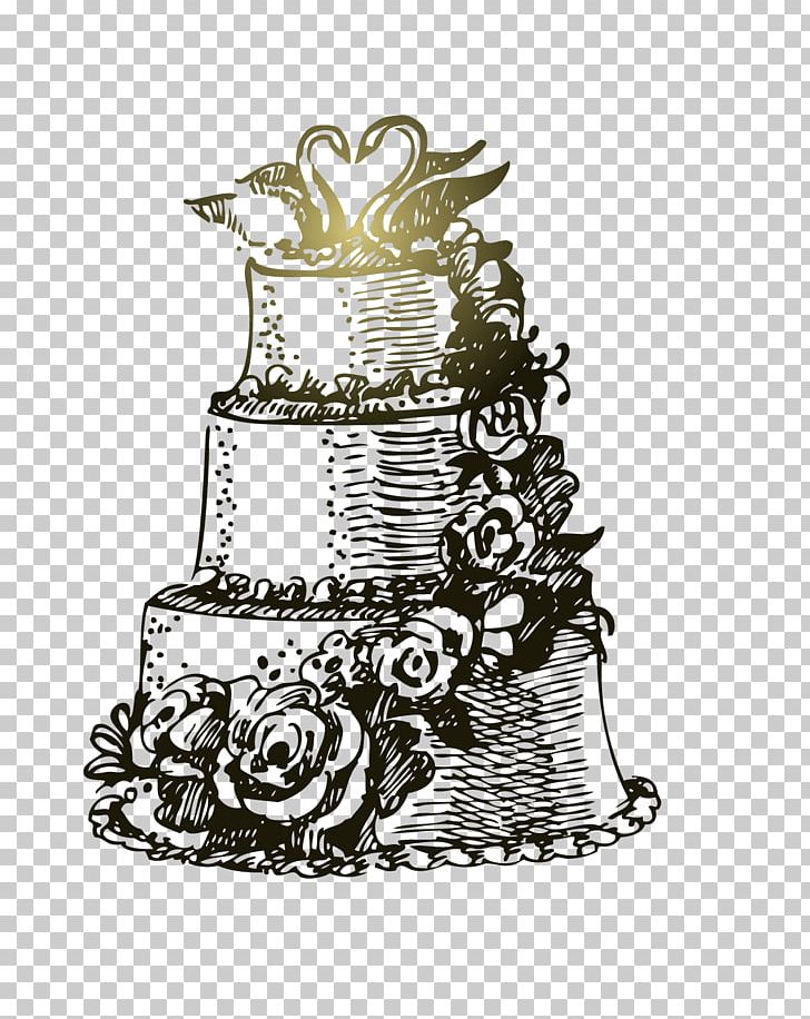 Wedding Invitation Wedding Cake Drawing PNG, Clipart, Black And White, Cake, Hand, Illustrator, Monochrome Free PNG Download