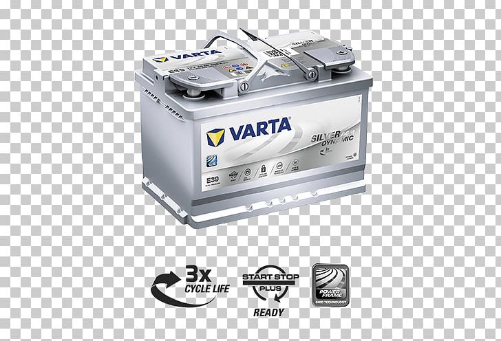 Automotive Battery Akumuliatorius Varta Silver AGM VRLA Battery Electric Battery PNG, Clipart, Ac Adapter, Agm, Ampere, Ampere Hour, Automotive Battery Free PNG Download