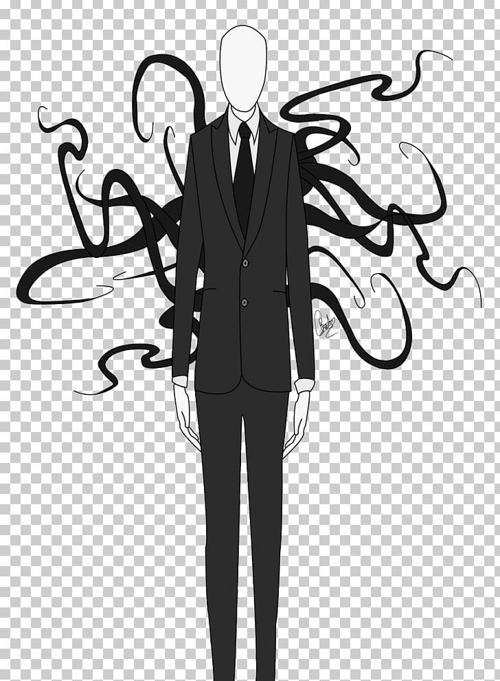 Slender: The Eight Pages Slenderman Drawing PNG, Clipart, Black, Black And White, Cartoon, Costume Design, Creepy Free PNG Download