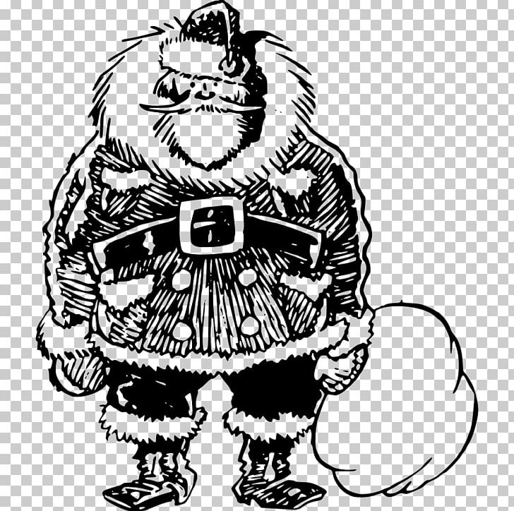Santa Claus Drawing Overweight PNG, Clipart, Amazon Statue Types, Art, Artwork, Black, Black And White Free PNG Download