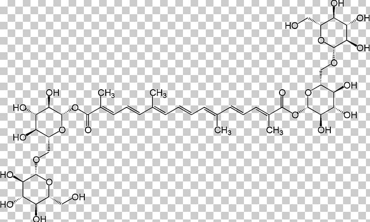 Crocin Crocetin Chemical Compound Saffron Crocus PNG, Clipart, Angle, Antioxidant, Auto Part, Black And White, Cape Jasmine Free PNG Download