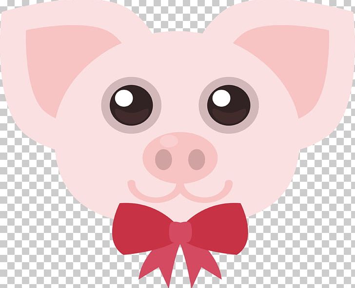 Domestic Pig Pink PNG, Clipart, Bow Tie, Bow Vector, Carnivoran, Clothing, Color Free PNG Download