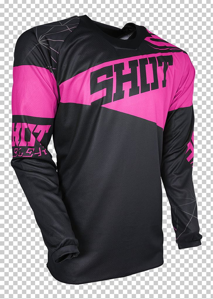 T-shirt Motocross Cycling Jersey SHOT PNG, Clipart, Active Shirt, Black, Blue, Clothing, Cycling Jersey Free PNG Download
