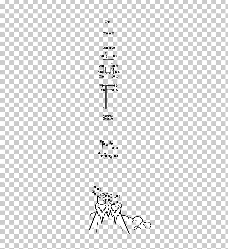Connect The Dots Coloring Book Rocket Spacecraft PNG, Clipart, Angle, Area, Black, Black And White, Body Jewelry Free PNG Download