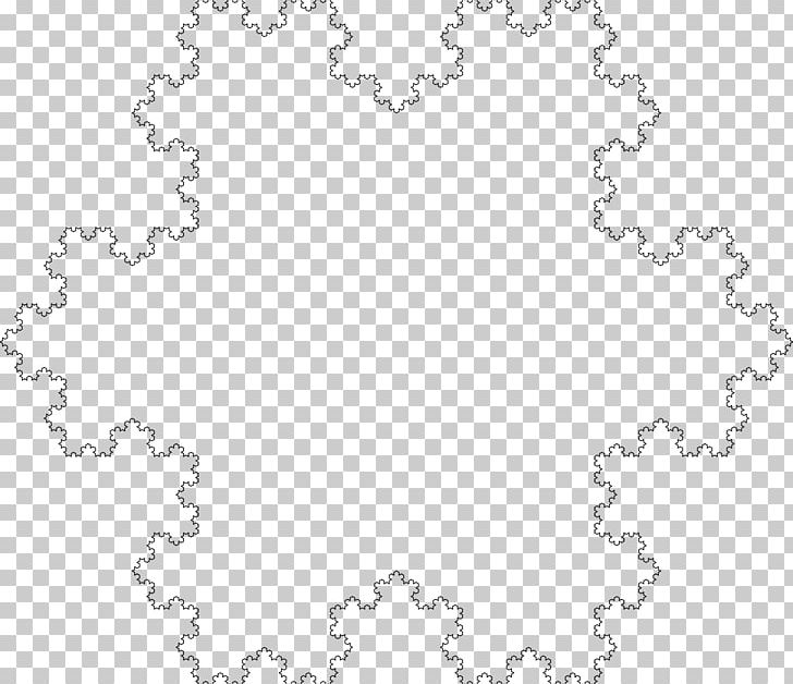 Fractal Koch Snowflake PNG, Clipart, Area, Black And White, Body Jewelry, Circle, Cloud Free PNG Download