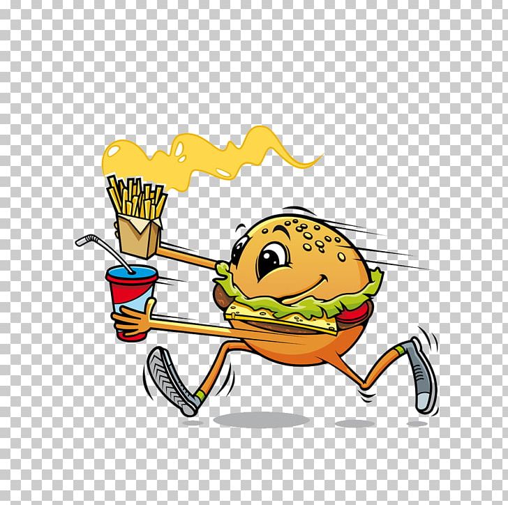 Hamburger Fast Food Hot Dog French Fries PNG, Clipart, Athlete Running, Athletics Running, Cartoon, Cheeseburger, Coke Free PNG Download