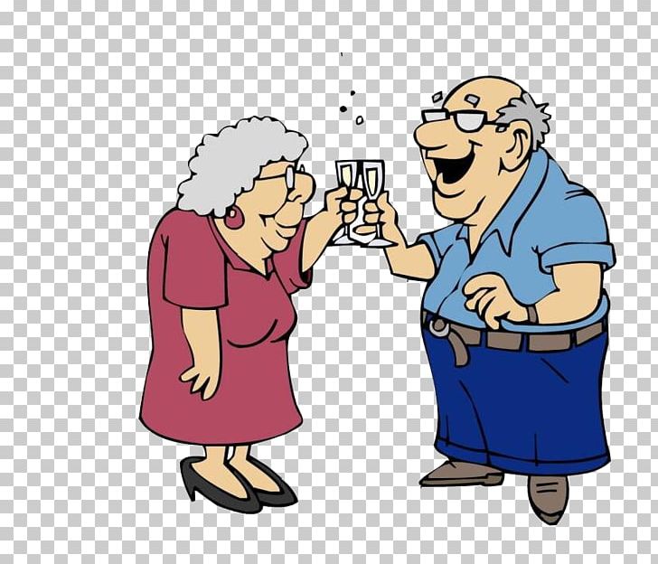 Couple Cartoon Old Age PNG, Clipart, Area, Cartoon Couple, Cheers, Child,  Communication Free PNG Download