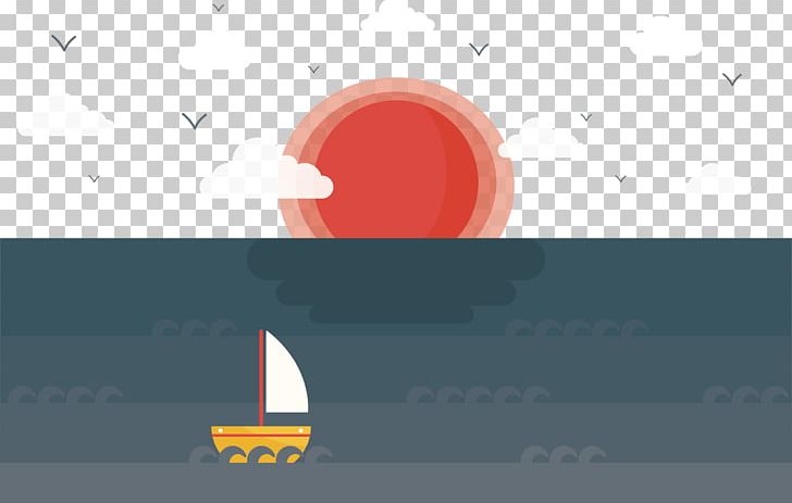 Hand Painted Sailboat Sun PNG, Clipart, Angle, Cartoon, Colorful, Computer Wallpaper, Desktop Wallpaper Free PNG Download