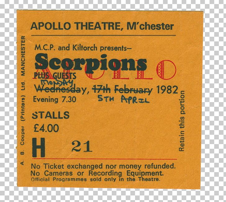 O2 Apollo Manchester Blackout Scorpions April February PNG, Clipart, Acdc, April, Bass Concert Hall, Blackout, Com Free PNG Download