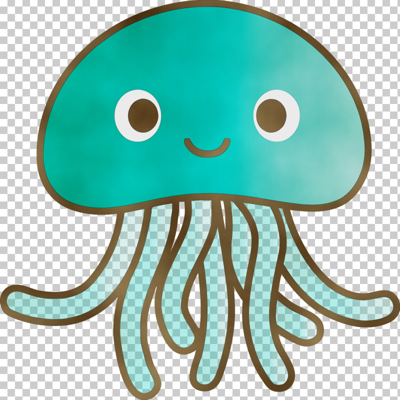 Octopus Green Turquoise Aqua Cartoon PNG, Clipart, Aqua, Baby Jellyfish, Cartoon, Green, Jellyfish Free PNG Download