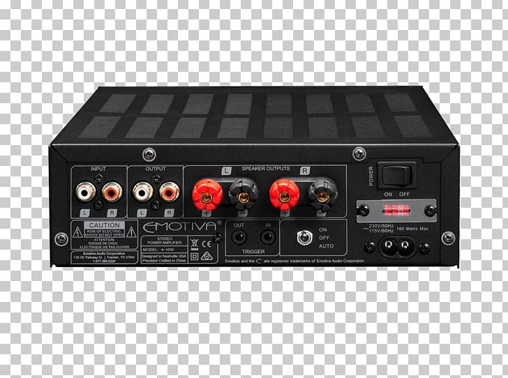 Audio Power Amplifier Integrated Amplifier Stereophonic Sound Line Level PNG, Clipart, 100, Amplifier, Audio, Audio Equipment, Audio Signal Free PNG Download