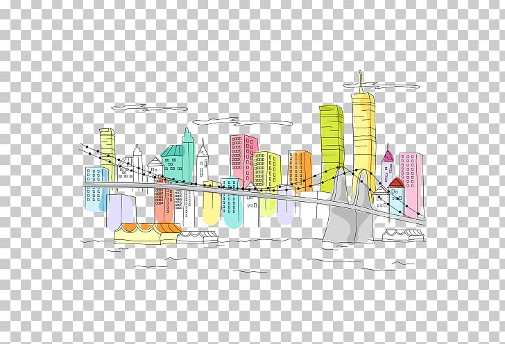 Cartoon Architecture Illustration PNG, Clipart, Angle, Area, Art, Bridge, Building Free PNG Download