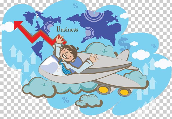 Airplane Cartoon Illustration PNG, Clipart, Airplane, Blue, Business, Business Man, Cartoon Free PNG Download
