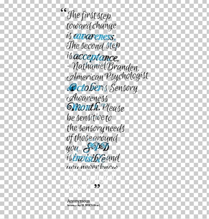 Sensory Processing Disorder Quotation Document Sensory Integration Therapy PNG, Clipart, Area, Awareness, Blue, Calligraphy, Confucius Temple Free PNG Download