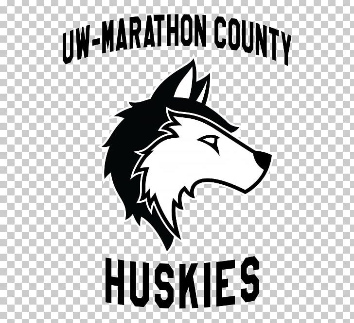 University Of Wisconsin–Marathon County Logo Siberian Husky Gray Wolf PNG, Clipart, Animals, Area, Artwork, Black, Black And White Free PNG Download