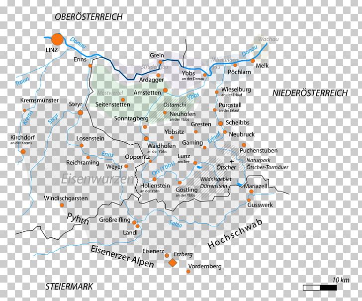 Ybbs Naturpark Ötscher-Tormäuer Mostviertel Eisenwurzen PNG, Clipart, Area, Austria, Danube, Diagram, Ecoregion Free PNG Download