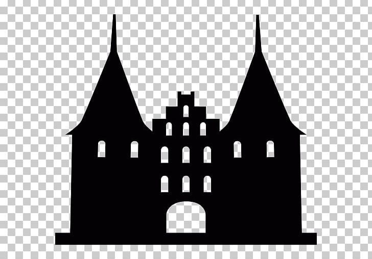 Holstentor Computer Icons Monument Gothic Architecture PNG, Clipart, Black, Black And White, Brand, Castle, Computer Icons Free PNG Download