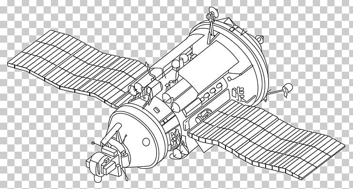 Soviet Space Program TKS VA Spacecraft Almaz PNG, Clipart, Almaz, Angle, Artwork, Auto Part, Black And White Free PNG Download