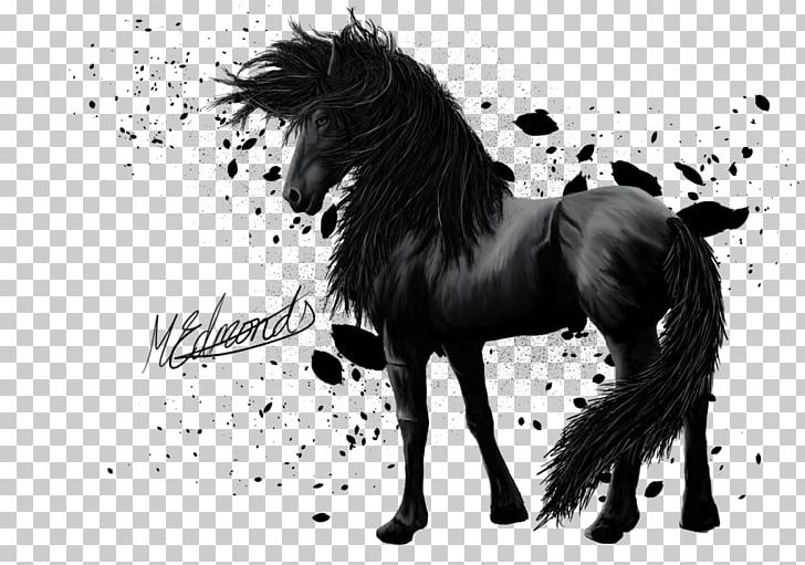 Mustang Mane Pony Stallion Drawing PNG, Clipart, Black, Black And White, Deviantart, Drawing, Horse Free PNG Download
