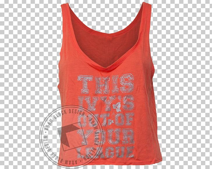 T-shirt Gilets Sleeveless Shirt Font PNG, Clipart, Active Tank, Gilets, Ivy League, Neck, Orange Free PNG Download